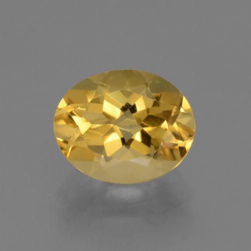 Citrine doré naturelle coupe ovale, 2,50 ct, VVS