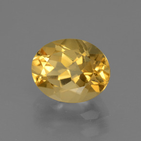 Citrine doré naturelle coupe ovale, 2,50 ct, VVS