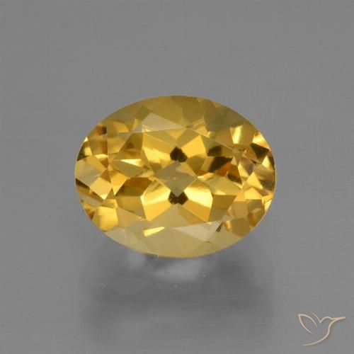 Citrine Orange Doré naturelle Coupe ovale, 2.94 ct, VVS