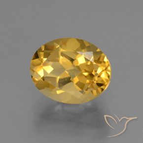 Citrine Orange Doré naturelle Coupe ovale, 2.94 ct, VVS