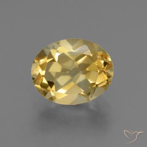 Citrine Or moyen-léger naturelle ovale, 2.57 ct, VS