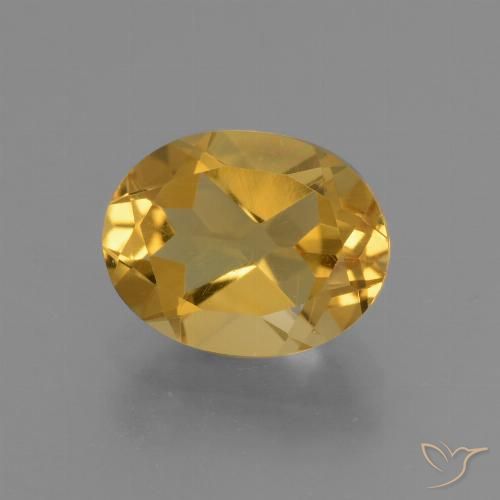 Citrine Orange doré profond naturelle Coupe ovale, 2.42 ct, VS