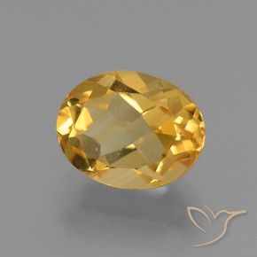 Citrine Orange doré profond naturelle ovale, 2.81 ct, VVS-VS