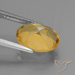 Citrine Orange doré profond naturelle ovale, 2.81 ct, VVS-VS