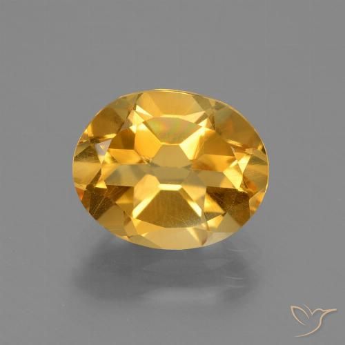 Citrine Or orange foncé naturelle ovale, 2.35 ct, VVS