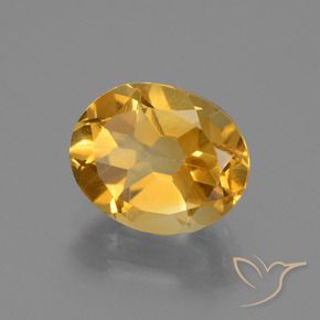 Citrine Or orange foncé naturelle ovale, 2.35 ct, VVS