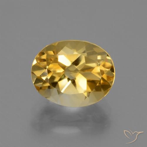 Citrine Doré naturelle ovale, 2.54 ct, VVS