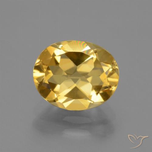Citrine Orange Doré naturelle ovale, 2.28 ct, VS