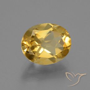 Citrine Orange Doré naturelle ovale, 2.28 ct, VS