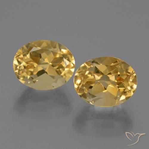 5.89ctw Naturel Orange doré profond Citrine, ovale, VVS