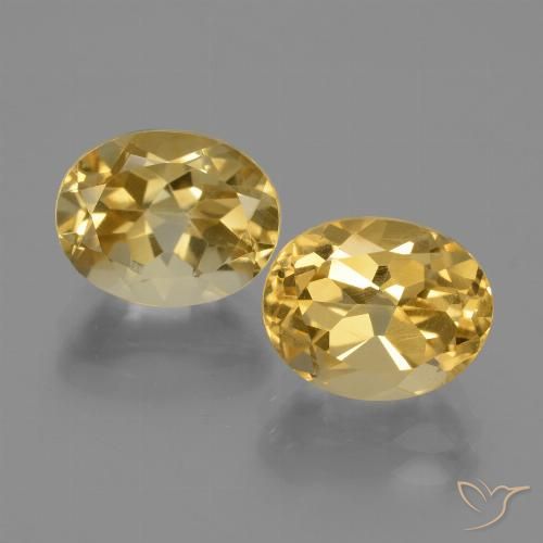 5.59ctw Naturel Orange doré profond Citrine, ovale, VVS