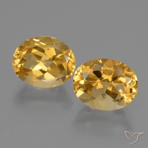 5.11ctw Naturel Doré foncé Citrine, ovale, VVS-VS