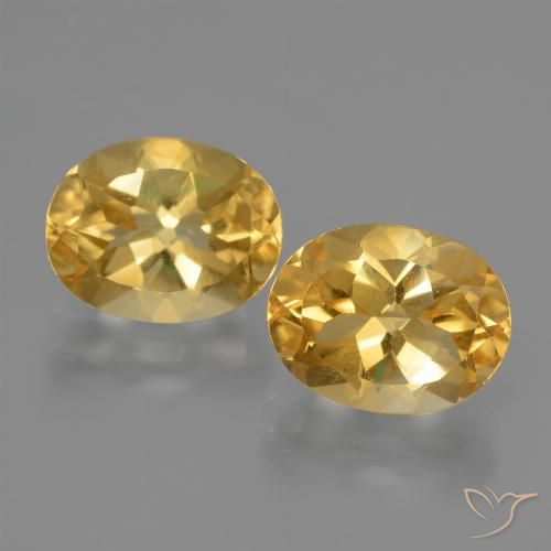 4.91ctw Naturel Orange doré profond Citrine, ovale, VVS-VS