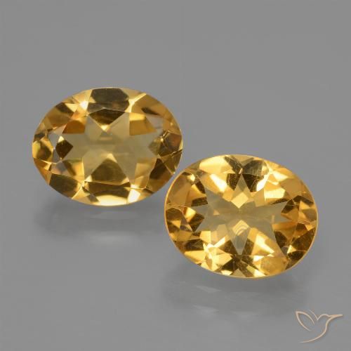 4.20ctw Naturel Orange doré profond Citrine, ovale, VVS-VS