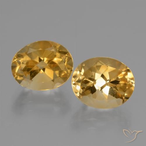 5.49ctw Naturel Orange doré profond Citrine, ovale, VVS