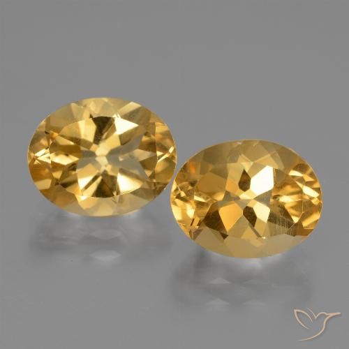 5.03ctw Naturel Orange doré profond Citrine, ovale, VVS-VS