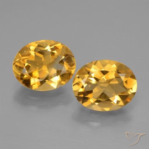 4.35ctw Naturel Orange doré profond Citrine, ovale, VVS-VS