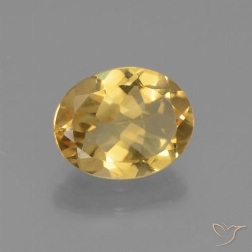 Citrine Orange Doré naturelle ovale, 2.07 ct, VVS-VS
