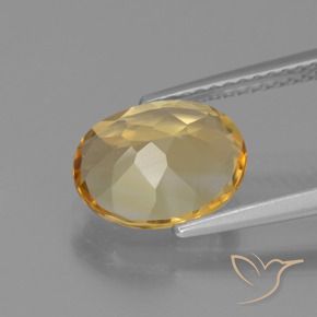 Citrine Orange Doré naturelle ovale, 2.07 ct, VVS-VS