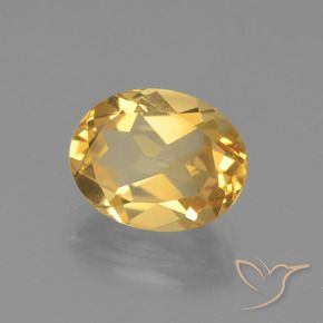 Citrine Doré moyen-foncé naturelle ovale, 2.38 ct, VVS-VS