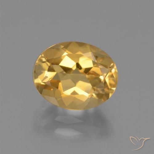 2.43ct Naturel Doré moyen-foncé Citrine, ovale, VVS