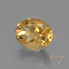Citrine Doré moyen-foncé naturelle ovale, 2.43 ct, VVS