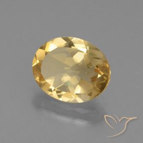 Citrine Orange Doré naturelle ovale, 2.10 ct, VS