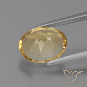 Citrine Orange Doré naturelle ovale, 2.10 ct, VS