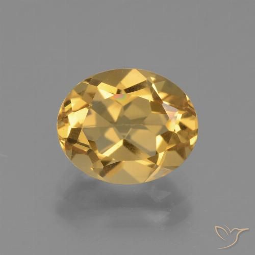 2.55ct Naturel Doré moyen-léger Citrine, ovale, VVS