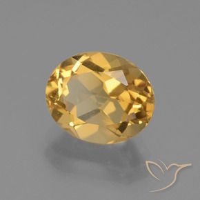 Citrine Doré moyen-léger naturelle ovale, 2.55 ct, VVS