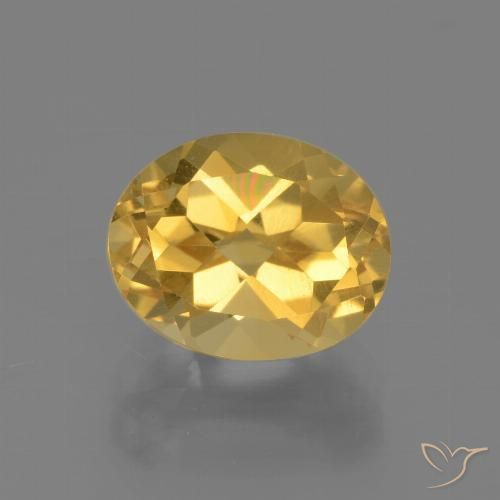 Citrine Orange Doré naturelle ovale, 2.84 ct, VVS-VS