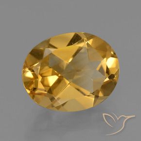 Citrine Doré moyen-foncé naturelle ovale, 3.03 ct, VVS