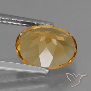Citrine Orange-or moyen-léger naturelle ovale, 2.29 ct, VVS-VS