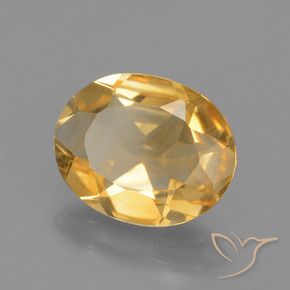 Citrine Orange doré profond naturelle ovale, 1.82 ct, VS