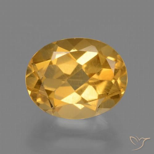 2.41ct Naturel Orange-or moyen-léger Citrine, ovale, VS