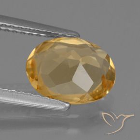 Citrine Doré moyen-foncé naturelle ovale, 1.59 ct, VS