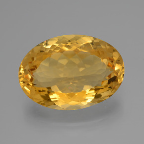 Citrine doré naturelle coupe ovale, 14,40 ct, VVS