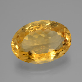 Citrine doré naturelle coupe ovale, 14,40 ct, VVS