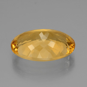 Citrine doré naturelle coupe ovale, 14,40 ct, VVS