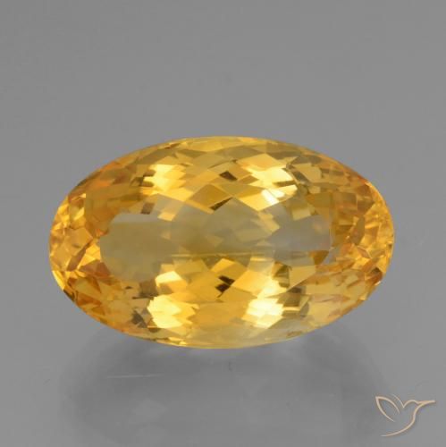 Citrine Doré moyen naturelle Coupe ovale, 15.61 ct, VVS-VS