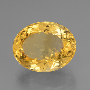 Citrine doré naturelle coupe ovale, 16,78 ct, VVS