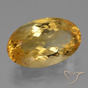 Citrine Orange doré profond naturelle Coupe ovale, 14.52 ct, VVS