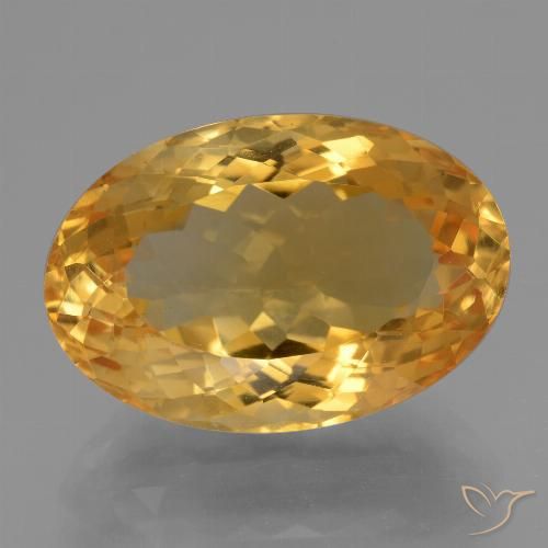 Citrine Doré moyen-foncé naturelle ovale, 15.05 ct, VVS-VS