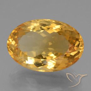 Citrine Doré moyen-foncé naturelle ovale, 15.05 ct, VVS-VS