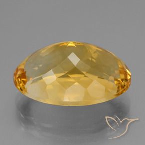 Citrine Doré moyen-foncé naturelle ovale, 15.05 ct, VVS-VS