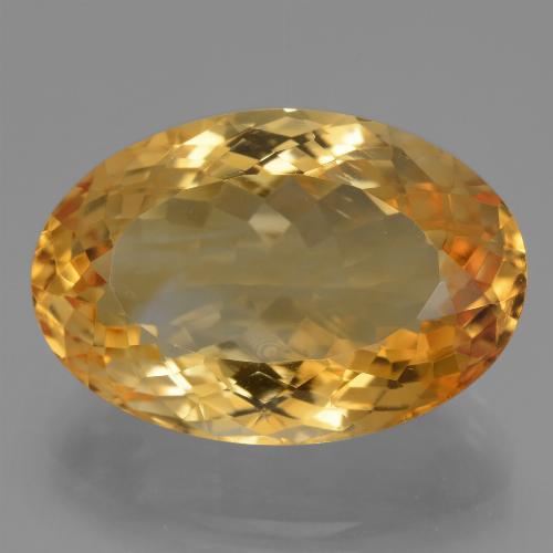 Citrine doré naturelle coupe ovale, 16,80 ct, VVS