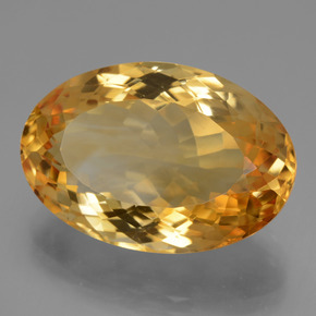 Citrine doré naturelle coupe ovale, 16,80 ct, VVS