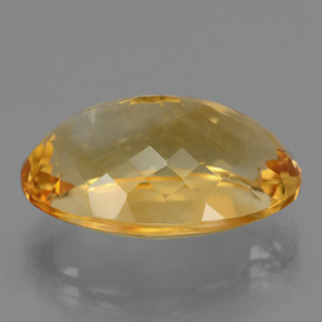 Citrine doré naturelle coupe ovale, 16,80 ct, VVS