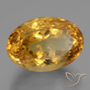 Citrine doré naturelle coupe ovale, 19,01 ct, VVS
