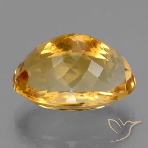 Citrine doré naturelle coupe ovale, 19,01 ct, VVS